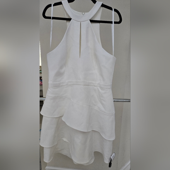 BCBGMaxAzria Dresses & Skirts - BCBG MAXAZARIA Halter Tiered Dress in White NEW